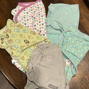 Lot of 5 Velcro Swaddles Sleepsack Size Small/Medium